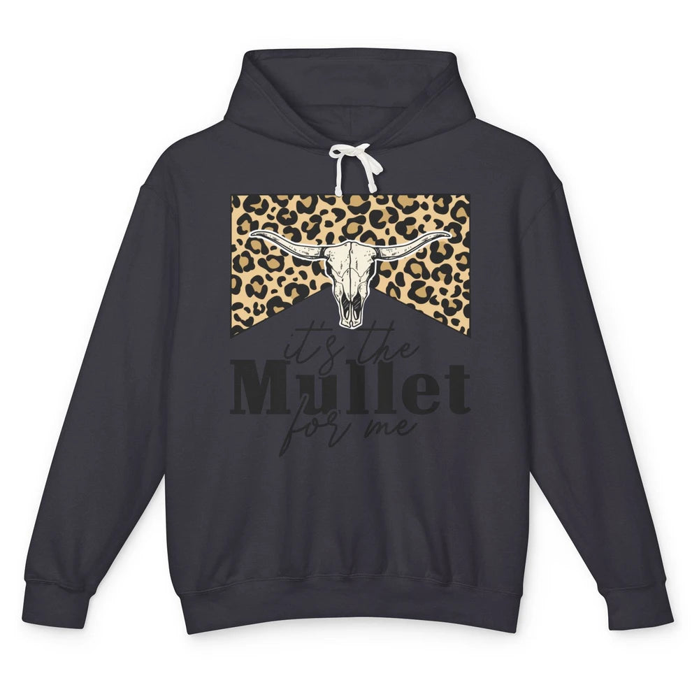 Leopard Boho Bull Skull It's The Mullet For Me Western Girls Unisex Lightweight Hoodie