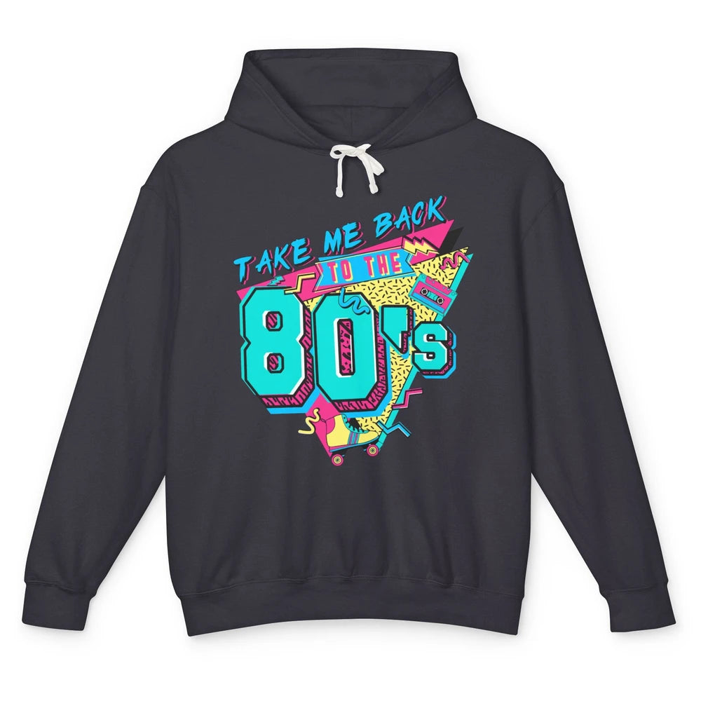 Vintage Take Me Back To The 80s Cassette Retro Rainbow Child Unisex Lightweight Hoodie