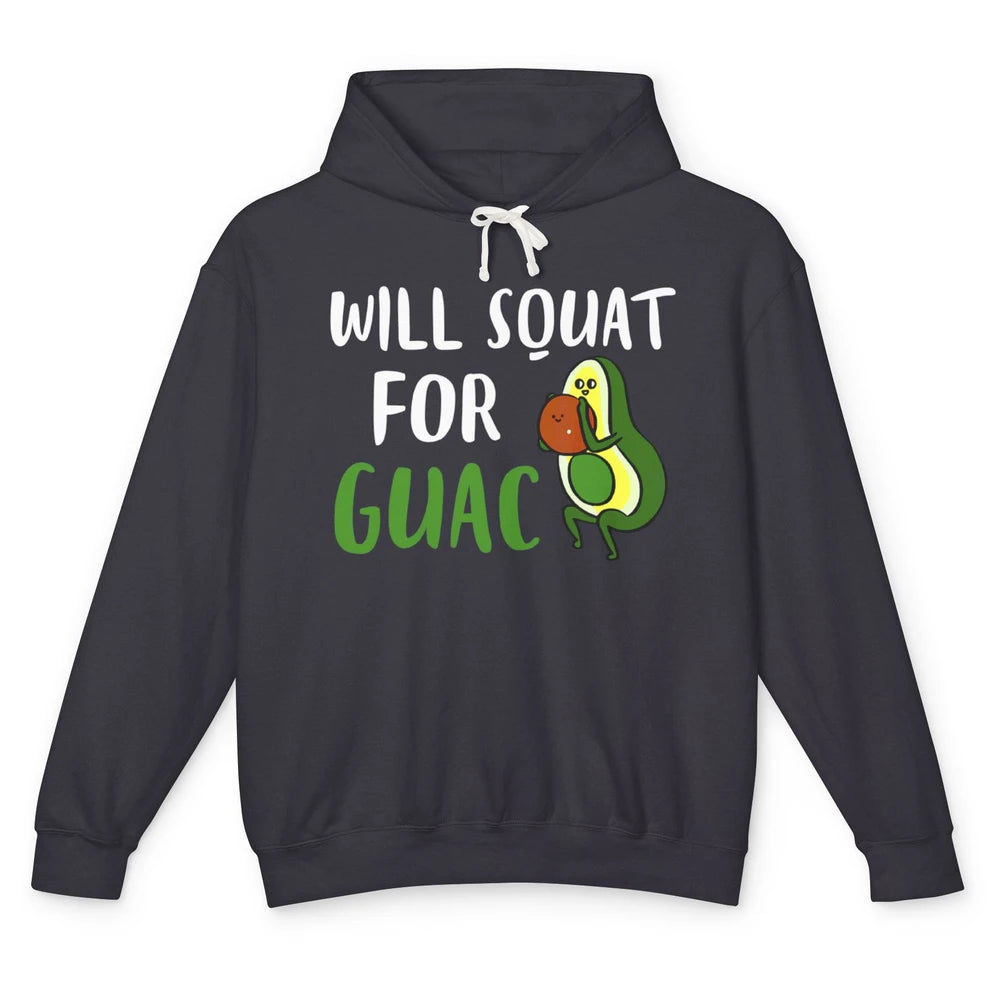 Funny Will Squad For Guac Guacamole Avocado Workout Gym Pun Unisex Lightweight Hoodie