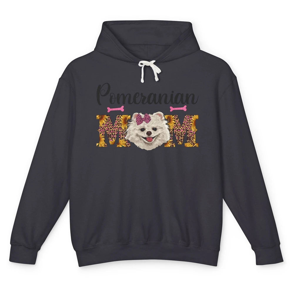 Sunflower Leopard Pomeranian Mom Western Pomeranian Dog Lady Unisex Lightweight Hoodie