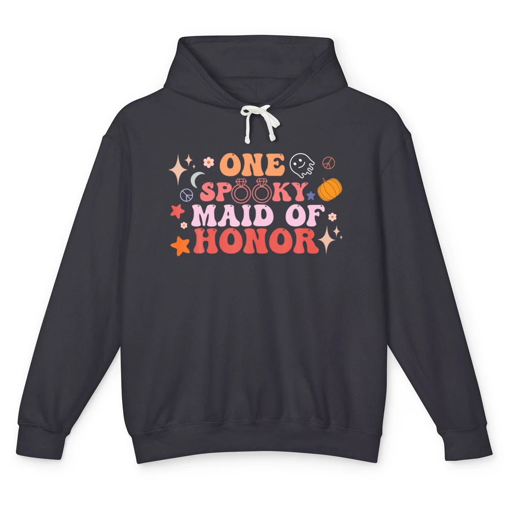 Spooky Maid Of Honor Halloween Bachelorette Party Engagement Unisex Lightweight Hoodie