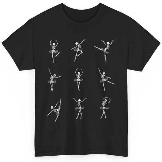 Funny Ballet Dancing Skeleton Dancer Halloween Spooky Season Classic Unisex T-Shirt