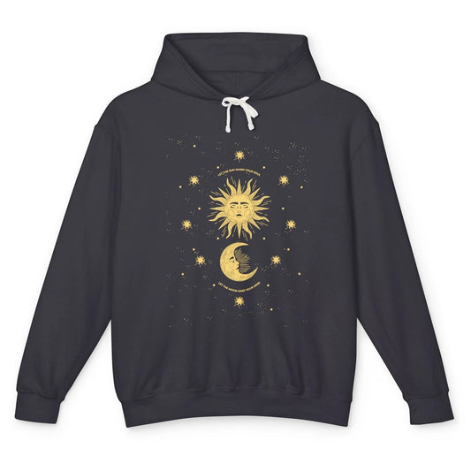 Celestial Mystical Sun Moon Gothic Boho Bohemian Astrology Unisex Lightweight Hoodie