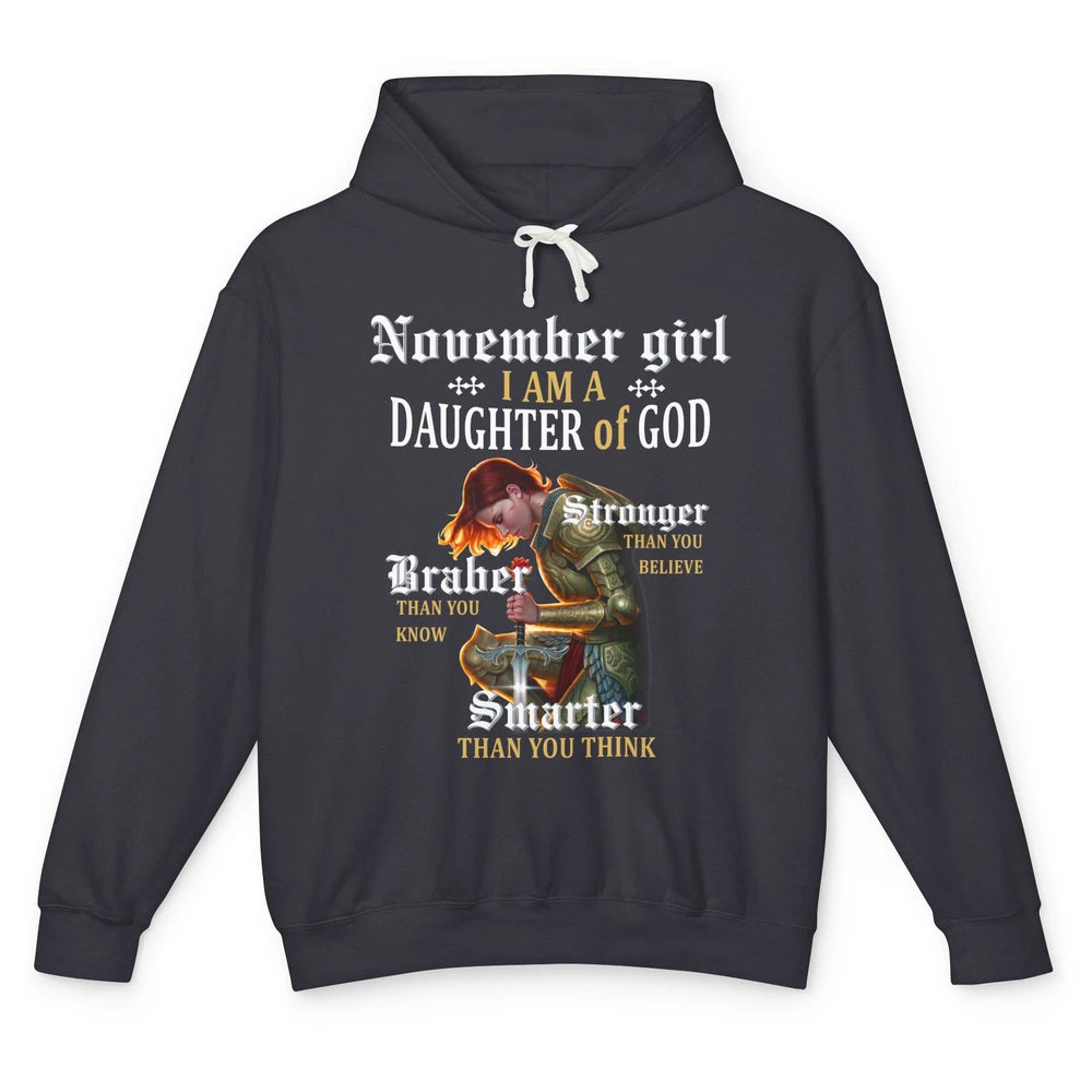 Birthday November Girl I'm A Daughter Of God Birthday Gift Unisex Lightweight Hoodie