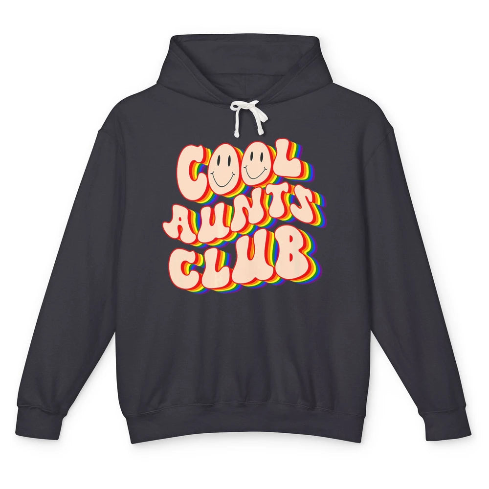 Groovy Cool Aunts Club LGBTQ Pride Member Aunt Sister Friend Unisex Lightweight Hoodie