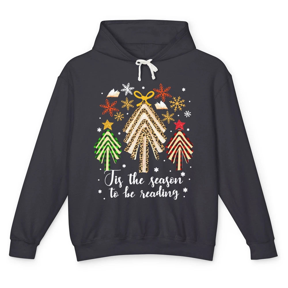 Books Christmas Tree Tis The Season To Be Reading Christmas Unisex Lightweight Hoodie