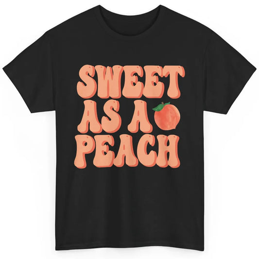 Sweet As A Peach Retro 70s Peachy Summer Fruit Peach Lovers Classic Unisex T-Shirt