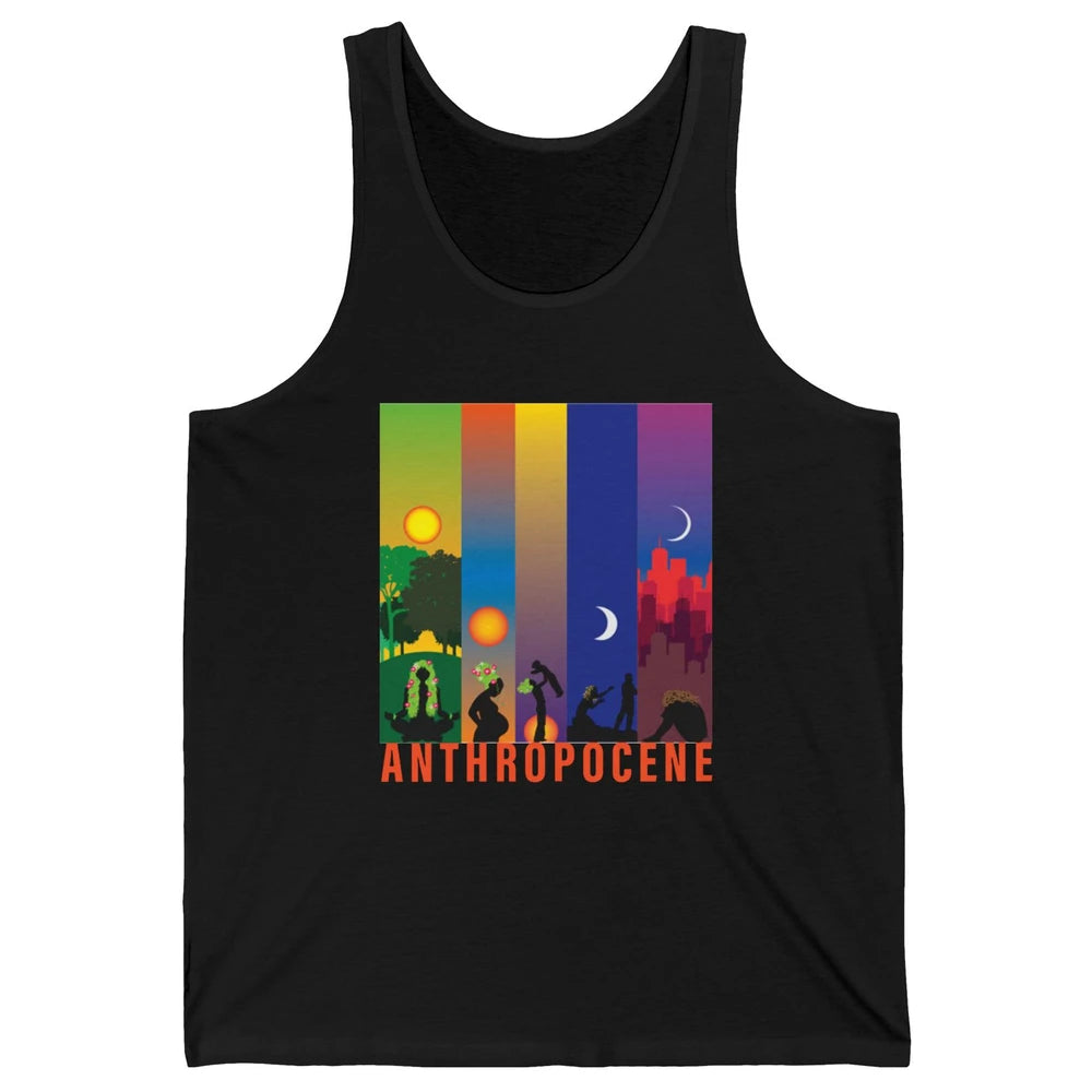 Anthropocene Mother Earth Evolution Earth Day Awareness Unisex Jersey Tank