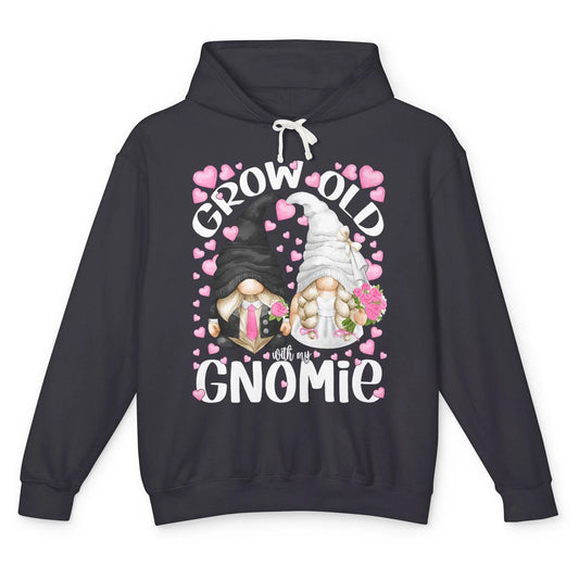 Cute Bride And Groom Grow Old With Gnomie Bridal Gnome Love Unisex Lightweight Hoodie