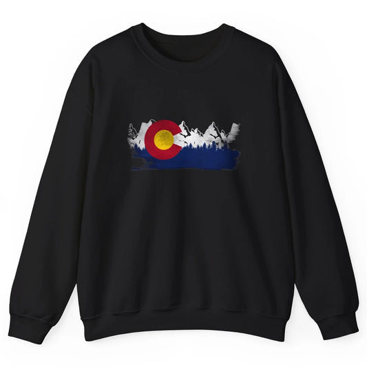 Vintage Colorado State Flag Rocky Mountain National Park Unisex Crewneck Sweatshirt