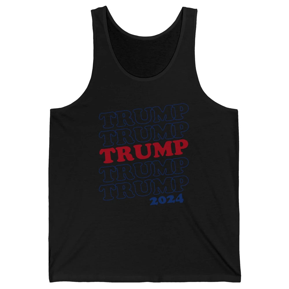 Trump 2024 Election MAGA I'll Be Back US Flag Trump Support Unisex Jersey Tank