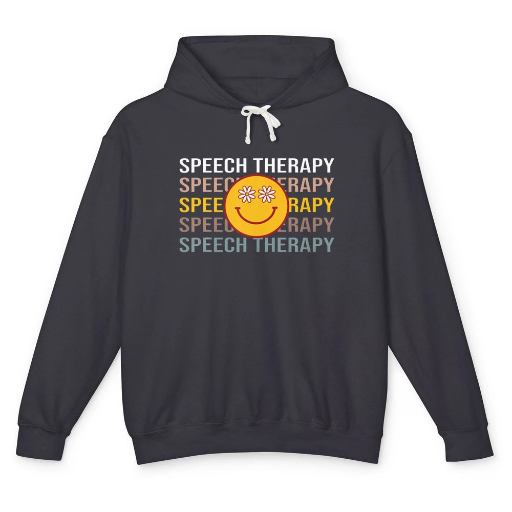 Speech Language Pathologist Smiling Face Sped Therapy Boho Unisex Lightweight Hoodie