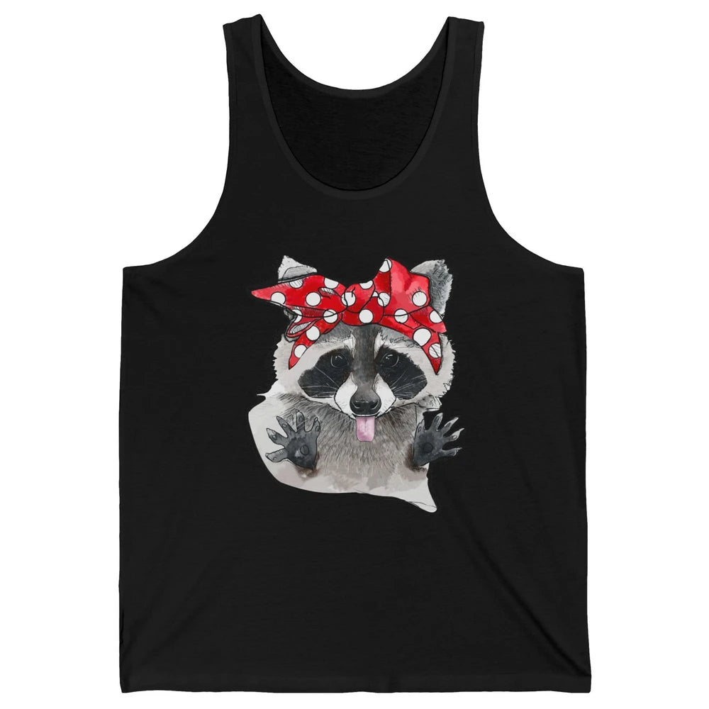 Bandana Racoon Baby Trashed Racoon Panda Lovers Gift Unisex Jersey Tank