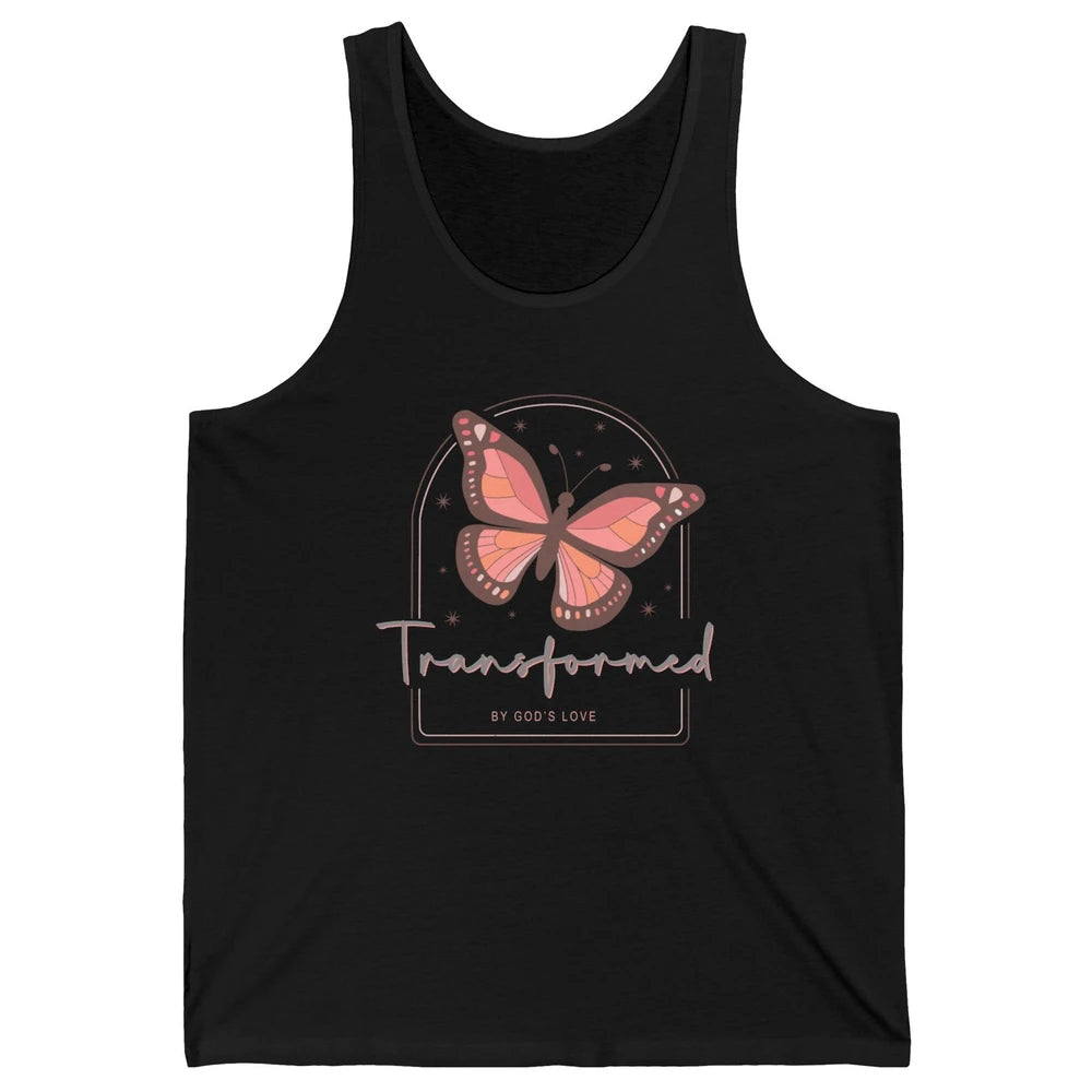 Transformed By God's Love Butterfly Faith Christian Jesus Unisex Jersey Tank