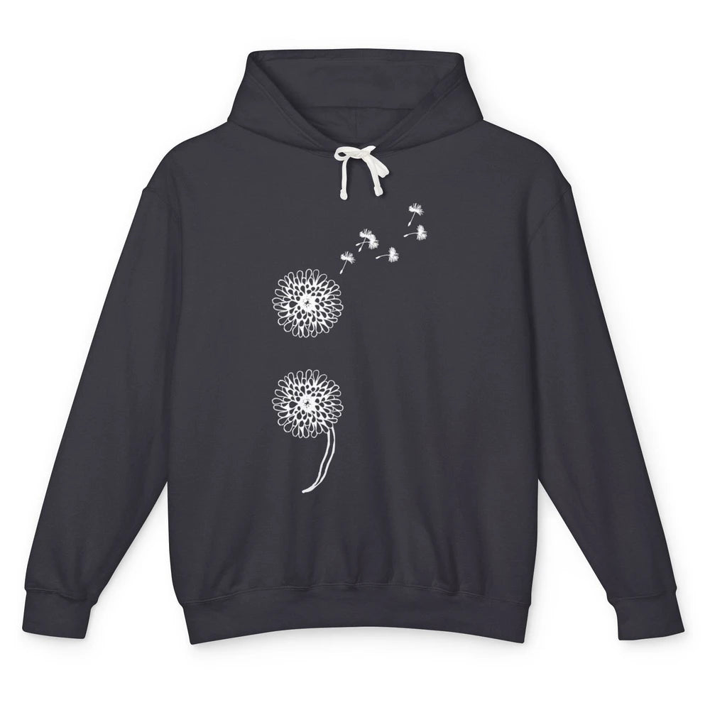 Semicolon Dandelion Vintage  Suicide Prevention Awareness Unisex Lightweight Hoodie