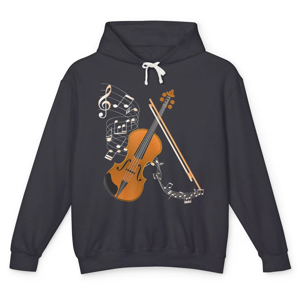 Orchestra Violin Player Retro Violinist Musical Instrument Unisex Lightweight Hoodie