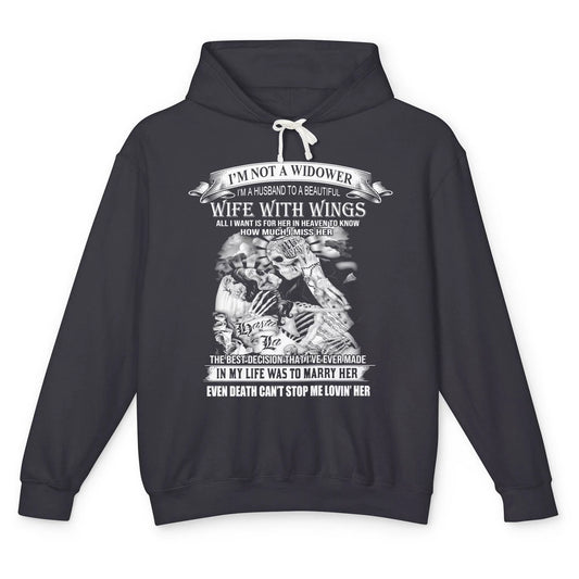 Wife In Heaven I'm Not A Widower Guardian Angel Wife Unisex Lightweight Hoodie