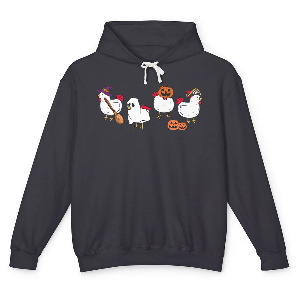 Chicken Ghost Funny Halloween Farm Spooky Chicken Lover Gift Unisex Lightweight Hoodie