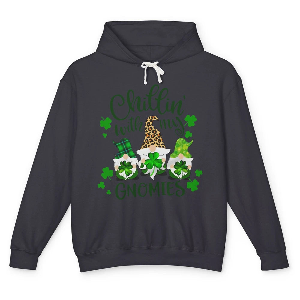 Chillin' With My Gnomes St Patrick’s Day Irish Gnomes Lucky Unisex Lightweight Hoodie