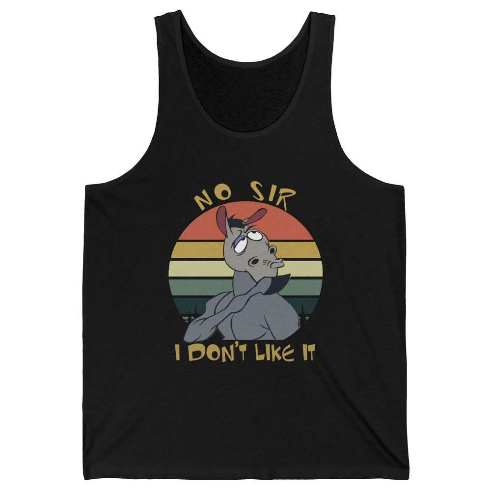 Vintage Llama No Sir I Don't Like It Funny Sarcastic Gift Unisex Jersey Tank