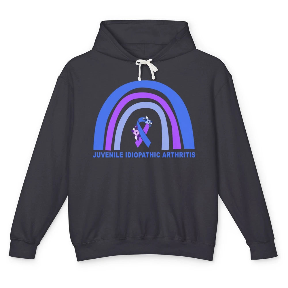 Juvenile Idiopathic Arthritis JIA Awareness Floral Rainbow Unisex Lightweight Hoodie