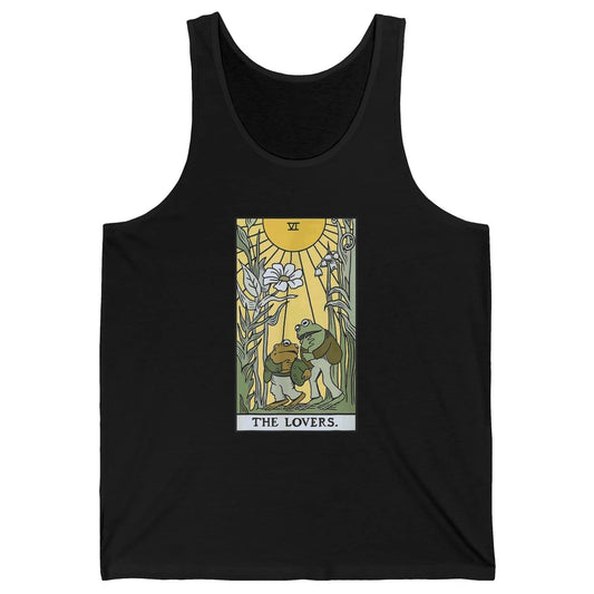 The Lovers Frog Toad Tarot Card Mystic Cottagecore Halloween Unisex Jersey Tank