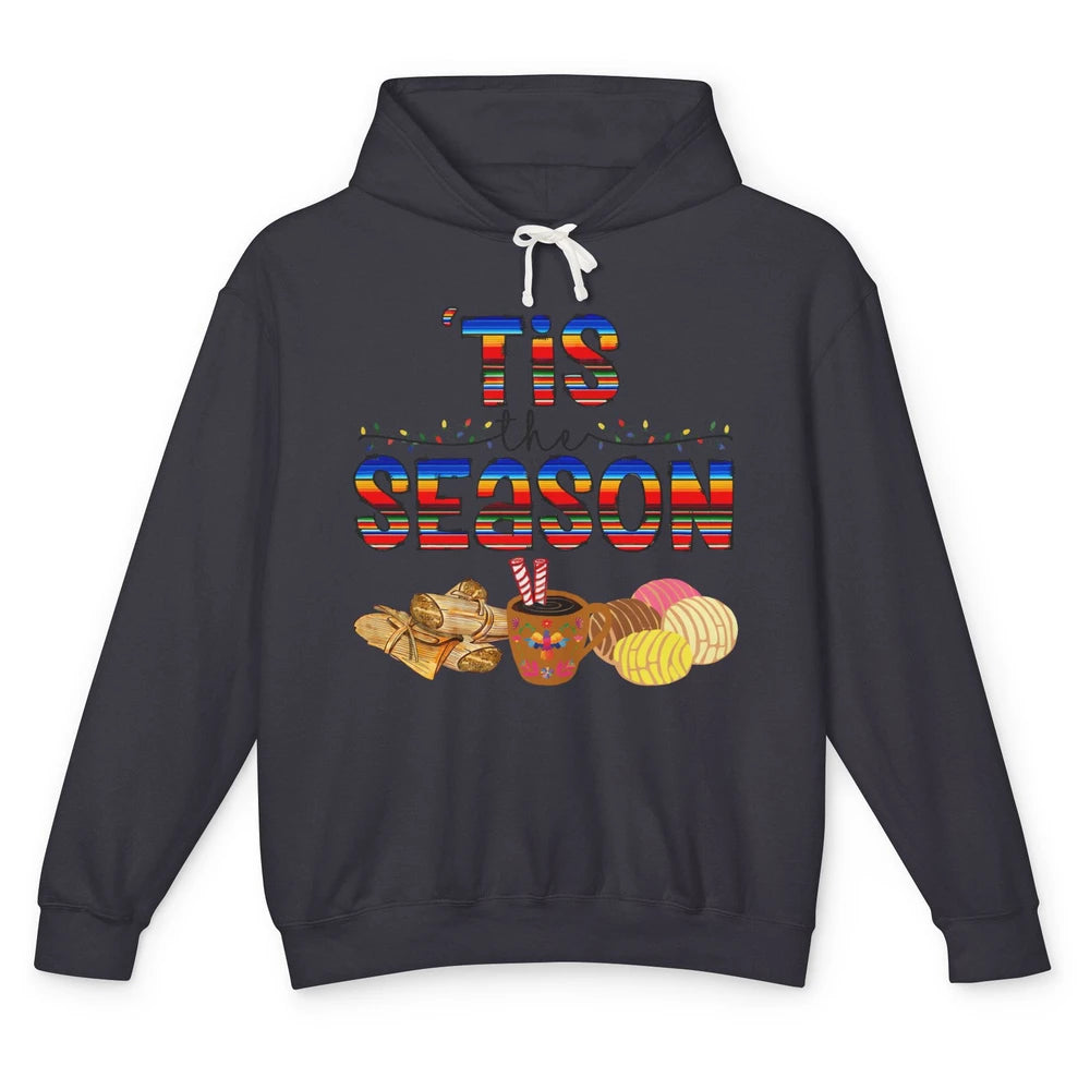 Tis The Season Mexican Christmas Concha Tamale Sweet Bread Unisex Lightweight Hoodie