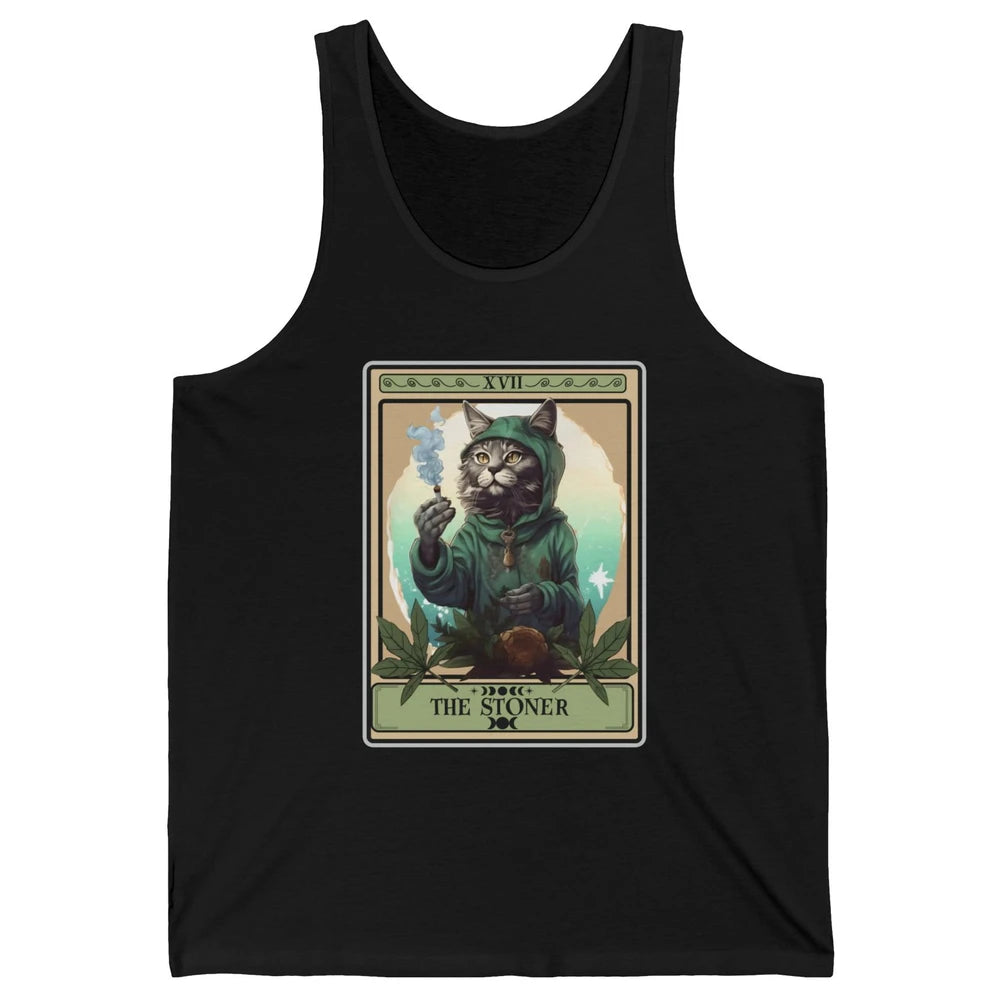 Vintage The Stoner Cat Tarot Card Weed Cannabis Marijuana Unisex Jersey Tank