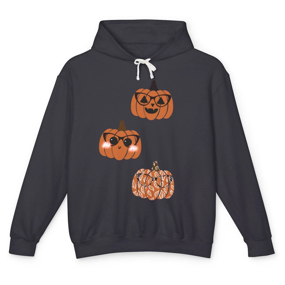 Three Pumpkin Eyeglasses Optician Life Halloween Optometrist Unisex Lightweight Hoodie