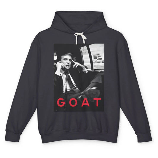 Goat Vote Trump 2024 Funny Support Republican Pro America Unisex Lightweight Hoodie