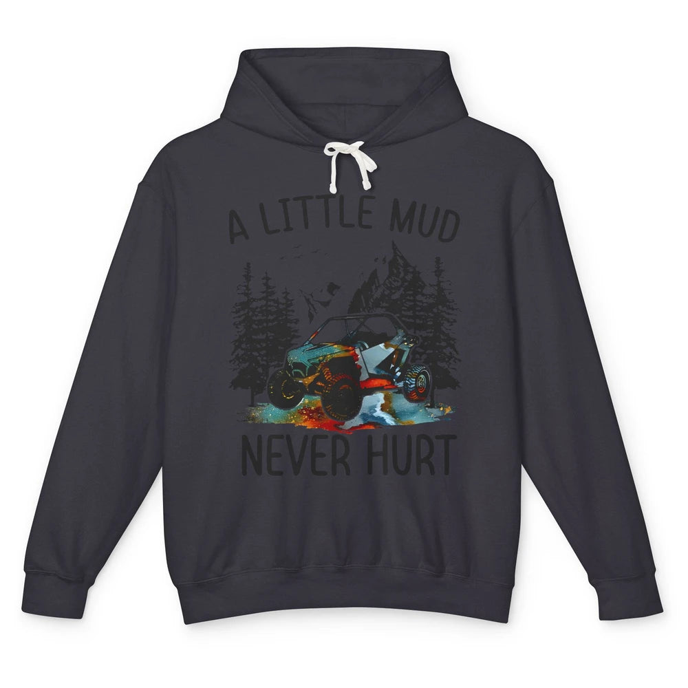 Retro UTV A Little Dirt Never Hurt Mud Riding SXS Offroad Unisex Lightweight Hoodie