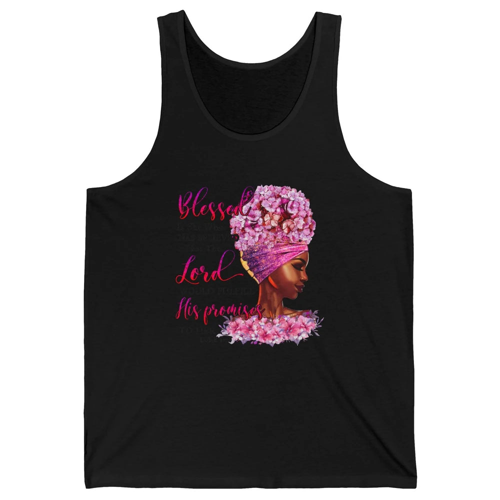 Black Girl In The Midst Of Storm Believe In God Christian Unisex Jersey Tank