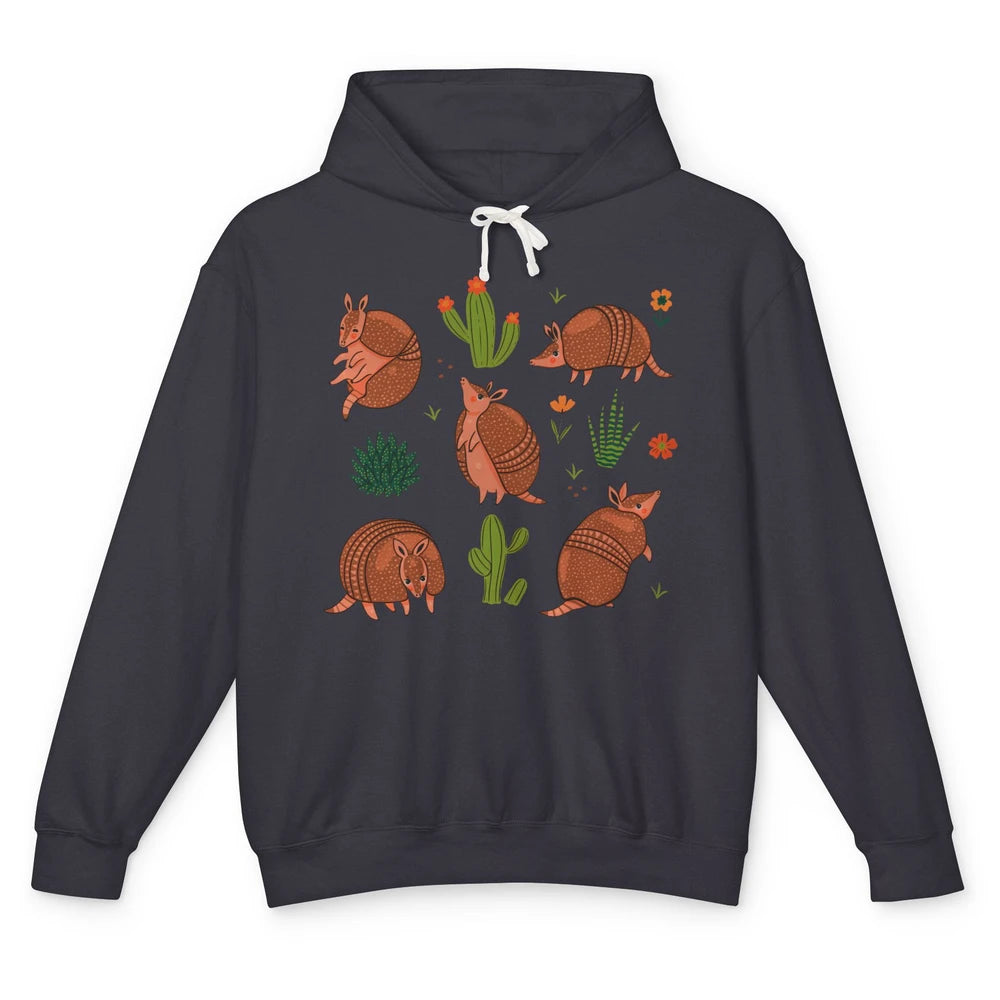 Retro Desert Armadillo Just An Armadillo Girl Western Animal Unisex Lightweight Hoodie