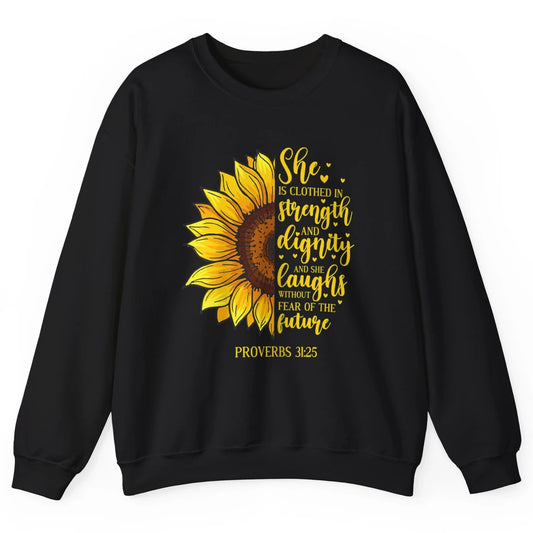 Sunflower Jesus Faith Christian God Bible Verse Religious Unisex Crewneck Sweatshirt