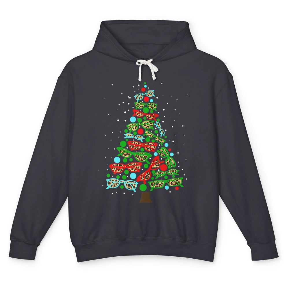 Optician Christmas Funny Xmas Tree Eyeglasses Optometrist Unisex Lightweight Hoodie