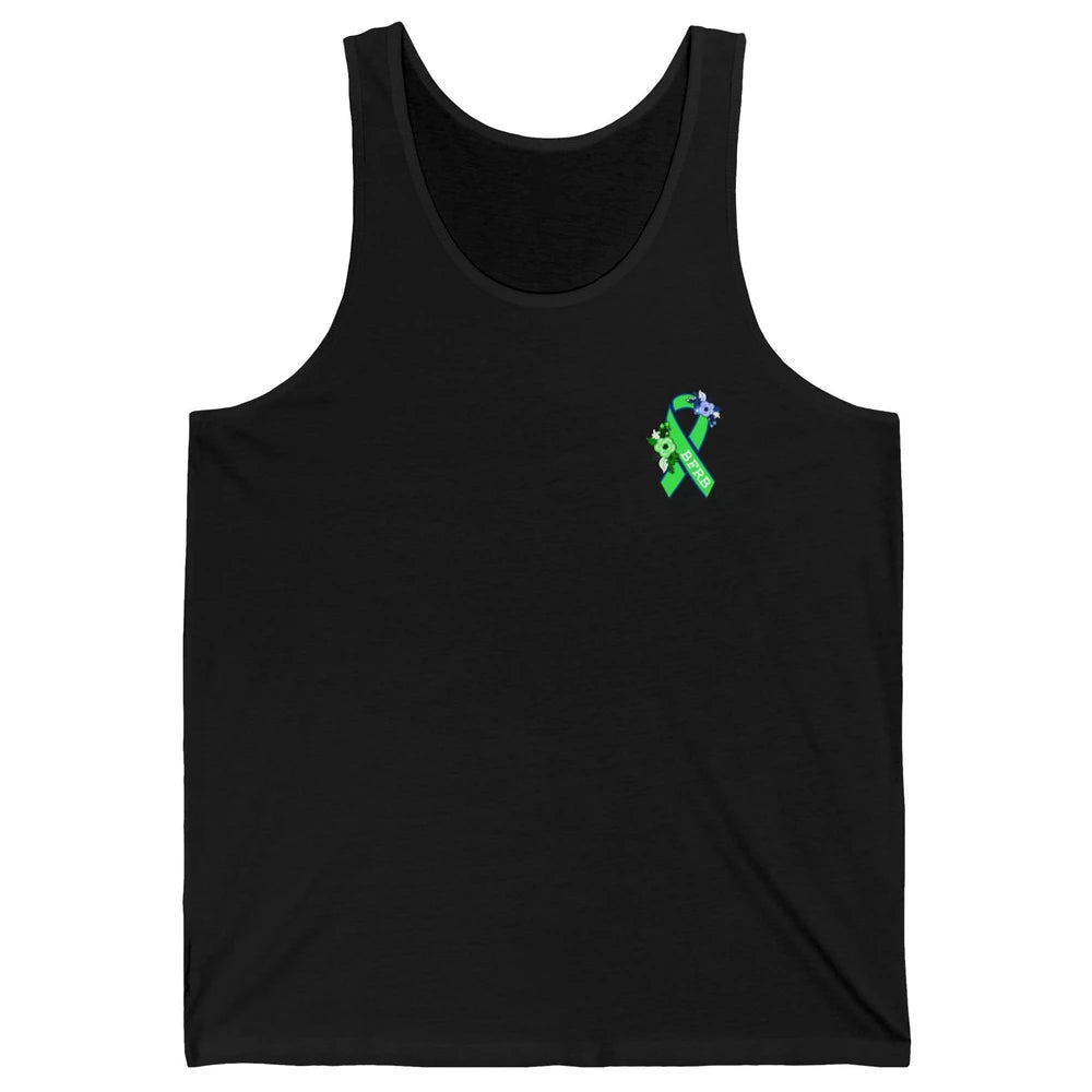 Body Focused Repetitive Disorder BFRB Floral Green Ribbon Unisex Jersey Tank