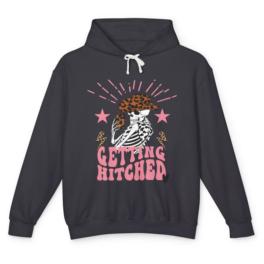 Leopard Skeleton Cowgirl Selfie Bachelorette Western Country Unisex Lightweight Hoodie