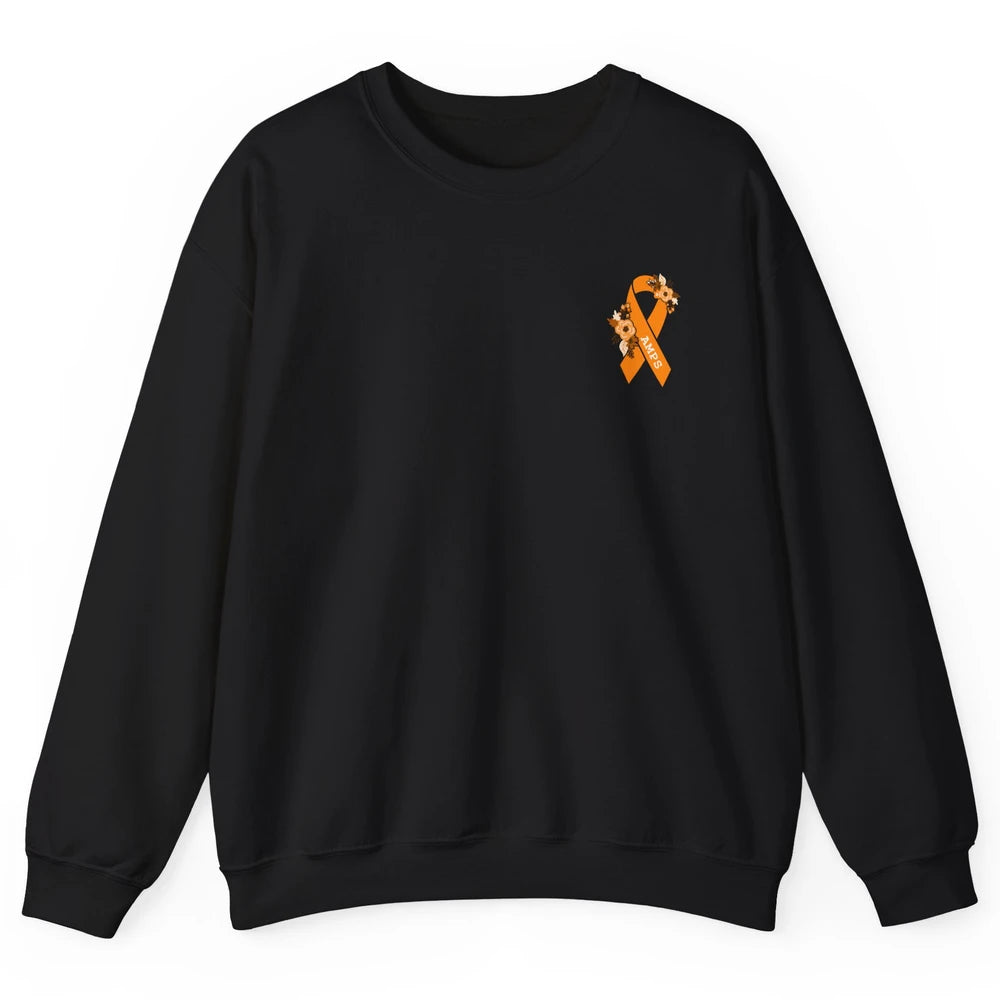 Amplified Musculoskeletal Pain Syndrome AMPS Orange Ribbon Unisex Crewneck Sweatshirt