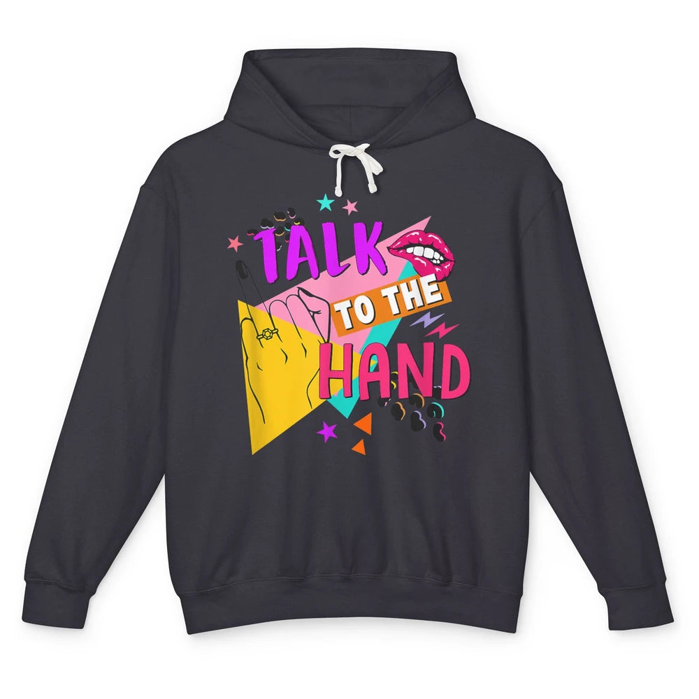 Talk To Hand Bride Retro 90s Bachelorette Bridal Engagement Unisex Lightweight Hoodie