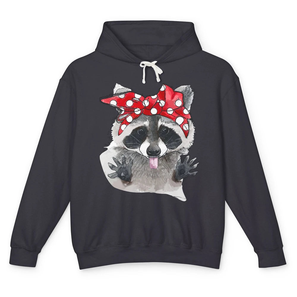 Bandana Racoon Baby Trashed Racoon Panda Lovers Gift Unisex Lightweight Hoodie