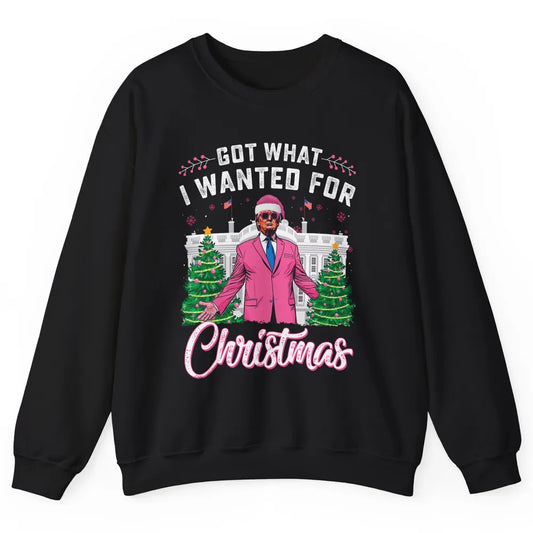 Funny Got What I Wanted For Christmas Trump Political Sarcastic Donald Trump Xmas Unisex Crewneck Sweatshirt