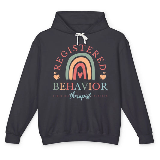 Boho Rainbow Registered Behavior Tech RBT Behavior Therapist Unisex Lightweight Hoodie