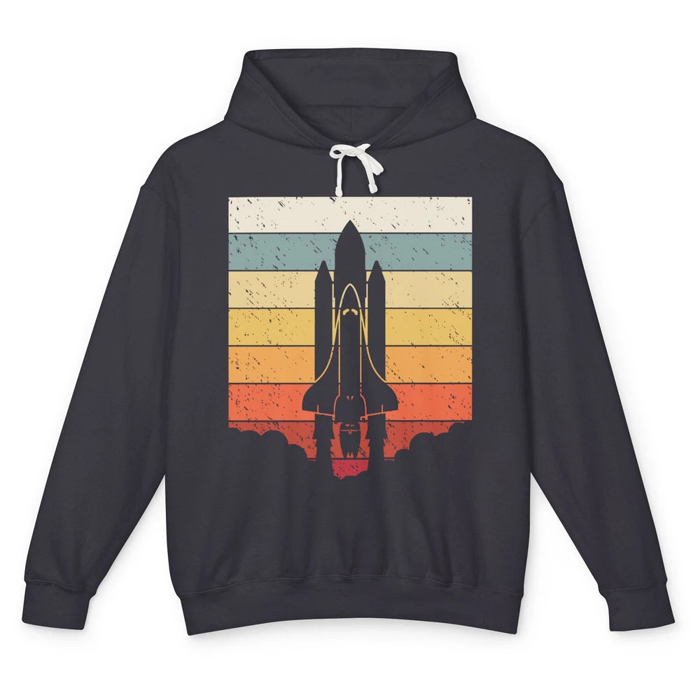 Vintage Astronaut Spaceship Spacecraft Spaceman Astrology Unisex Lightweight Hoodie