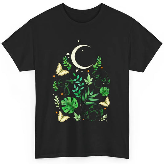 Cottagecore Botanical Moths & Mushroom Vintage Plants Lovers Classic Unisex T-Shirt