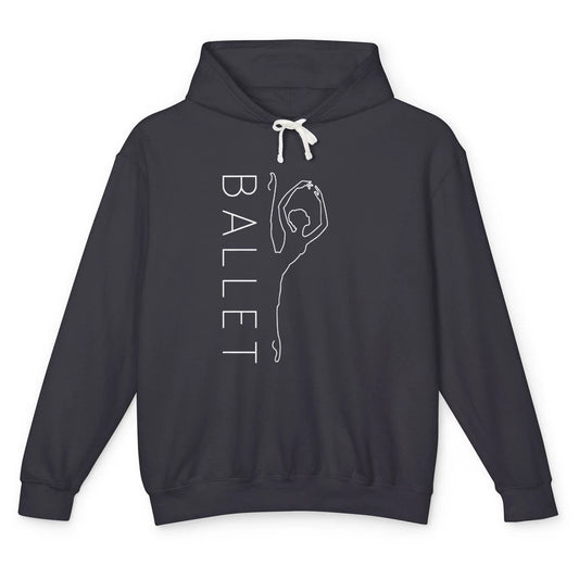 Ballet Girl On Pointe Minimalist Ballerina Dancer Dancing Unisex Lightweight Hoodie