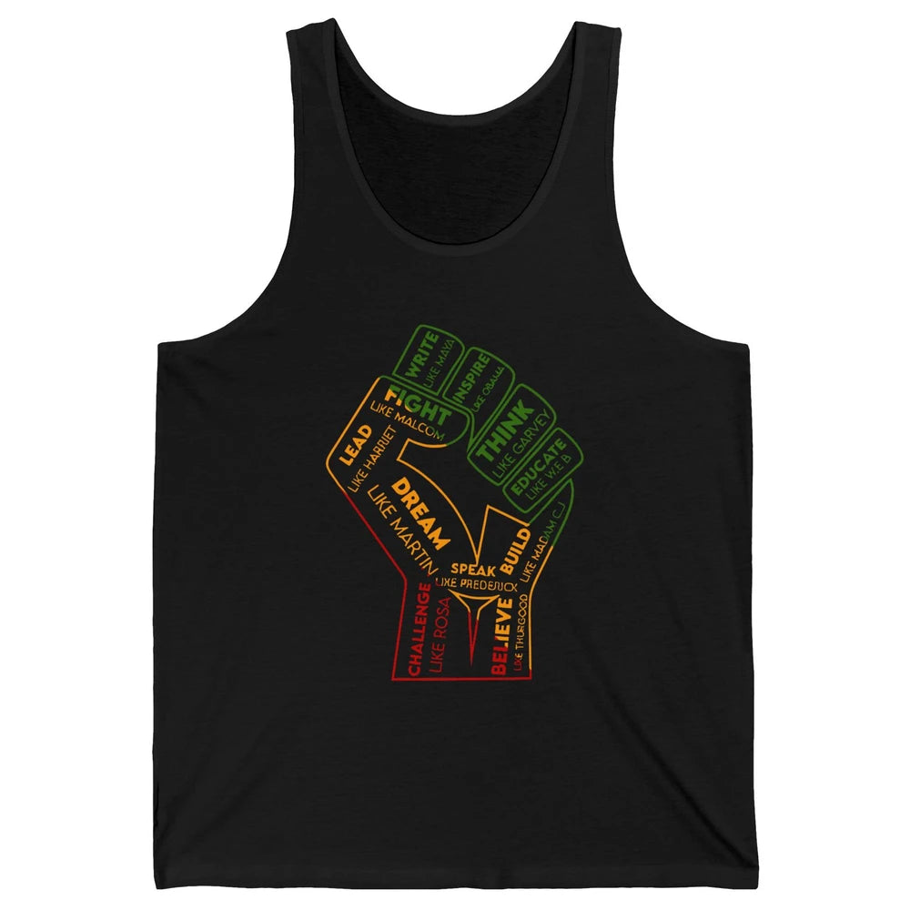 Be Like Famous Black People Black History Juneteenth 1865 Unisex Jersey Tank