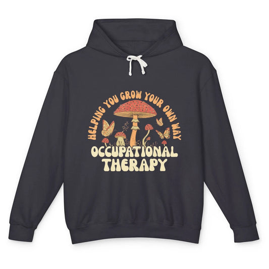 Cottagecore Plant Mushroom Occupational Therapy OT Therapist Unisex Lightweight Hoodie