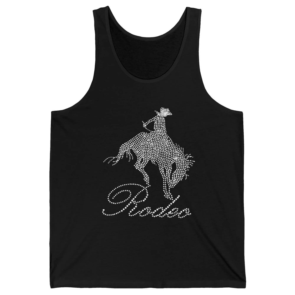 Western Cowgirl Bling Rhinestone Country Cowboy Riding Horse Unisex Jersey Tank