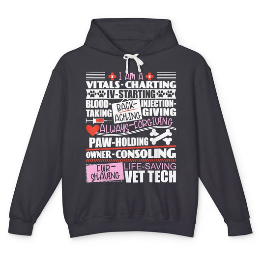 Vet Tech Veterinarian Veterinary School Graduate Doctor Pet Unisex Lightweight Hoodie