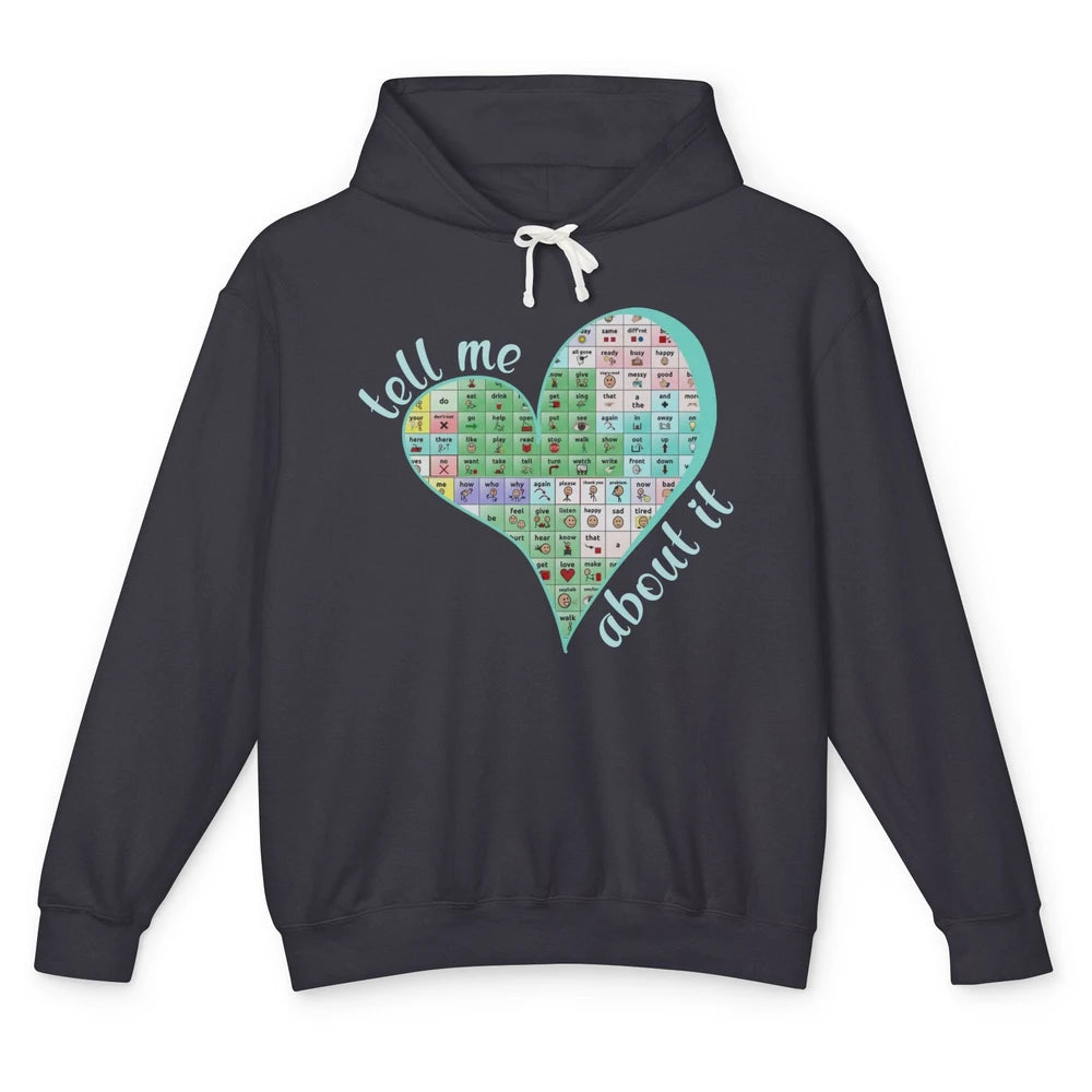 Sped Teacher Heart Your Words Matter Speech Therapy Unisex Lightweight Hoodie